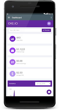 Oke.io - Shorten Urls and Earn Money! APK screenshot 1