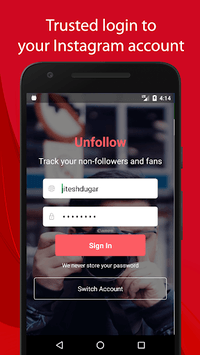 Unfollow for Instagram - Non followers & Fans APK screenshot 1