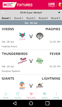 Netball Live Official APK screenshot 1