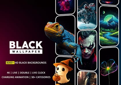Black Wallpapers HD Live Dark APK screenshot 1
