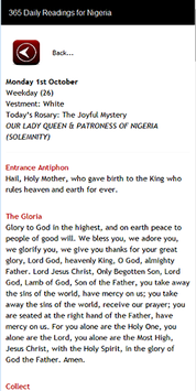 CATHOLIC MISSAL FOR NIGERIA APK screenshot 1