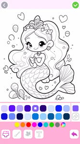 Mermaid Coloring:Mermaid games APK screenshot 1