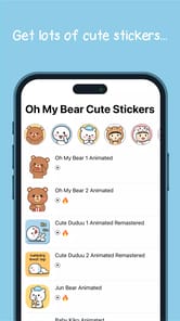Oh My Bear Cute Stickers APK screenshot 1