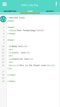 HTML Code Play APK screenshot 1