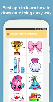 How to Draw Cute Things Easy Step by Step APK screenshot 1
