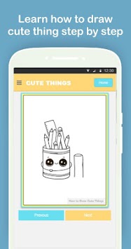 How to Draw Cute Things Easy Step by Step APK screenshot 1