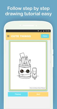 How to Draw Cute Things Easy Step by Step APK screenshot 1
