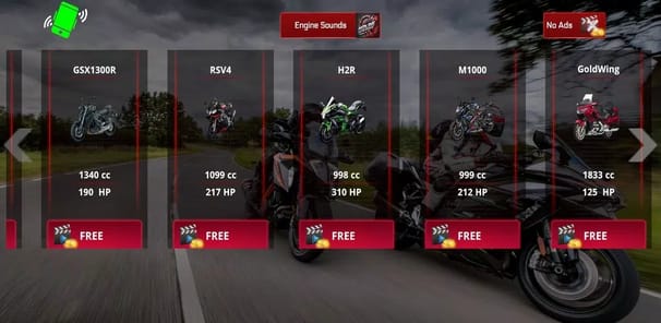 Redline Motorcycle Sounds APK screenshot 1
