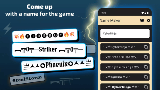 Nickname Maker: Gamer names APK screenshot 1