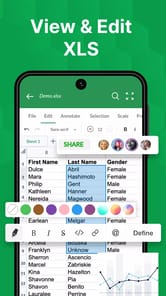XLSX Reader: XLS Viewer Editor APK screenshot 1
