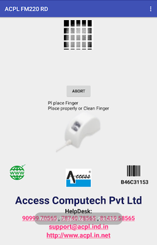 ACPL FM220 Registered Device APK screenshot 1