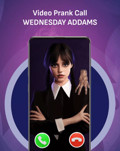 Wednesday Addams Prank Call APK screenshot 1