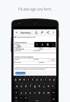 Adobe Fill & Sign: Easy PDF Form Filler APK screenshot 1