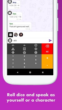 mRPG - Chat with dice rolling APK screenshot 1