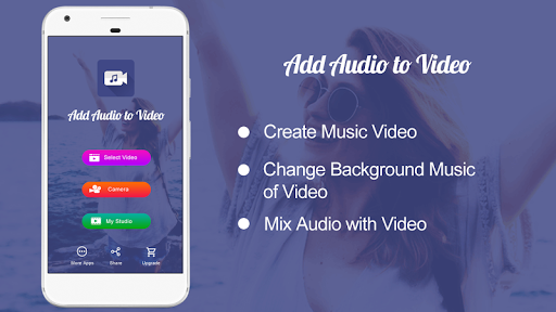 Add Audio to Video : Audio Video Mixer APK screenshot 1
