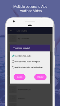 Add Audio to Video : Audio Video Mixer APK screenshot 1