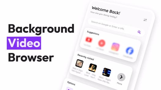 Playback: background play APK screenshot 1