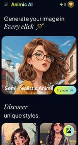 Animic AI: Anime Generator APK screenshot 1