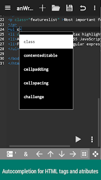 anWriter free HTML editor APK screenshot 1 anWriter free HTML editor APK screenshot 1