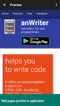 anWriter free HTML editor APK screenshot 1 anWriter free HTML editor APK screenshot 1