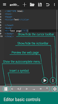 anWriter free HTML editor APK screenshot 1 anWriter free HTML editor APK screenshot 1
