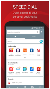 Cherry Mobile Browser APK screenshot 1