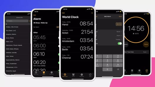 Clock Phone 16, Alarm & Timer APK screenshot 1