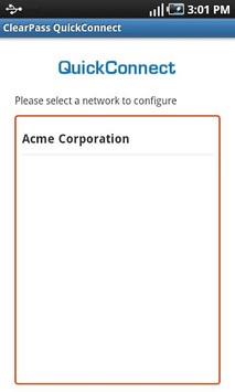 ClearPass QuickConnect APK screenshot 1