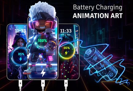 Battery Charger Animation Art APK screenshot 1