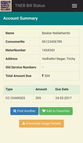 TN Electricity Bill status APK screenshot 1 TN Electricity Bill status APK screenshot 1