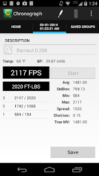 Caldwell Ballistic Chronograph APK screenshot 1