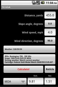 Strelok. Ballistic calculator APK screenshot 1