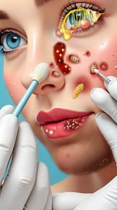 ASMR Doctor Makeup Salon games APK screenshot 1