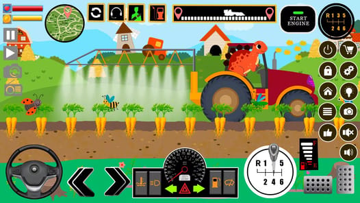 Farm Tractors Dinosaurs Games APK screenshot 1