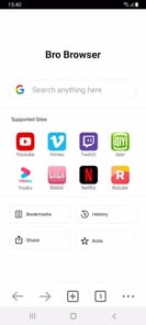 Bro Browser APK screenshot 1