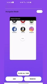 Sekams Browser APK screenshot 1