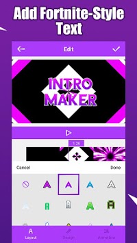 Fort Intro Maker for YouTube - make Fortnite intro APK screenshot 1