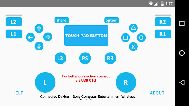 PS4 controller Tester APK screenshot 1