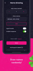 Random name picker for raffles APK screenshot 1