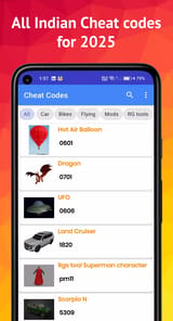 Indian cheat code APK screenshot 1