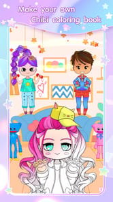 Chibi Doll Dress up & Coloring APK screenshot 1