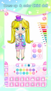 Chibi Doll Dress up & Coloring APK screenshot 1