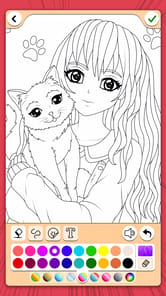 Manga Coloring Book APK screenshot 1