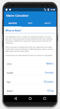 Keto Calculator - Low-Carb Macro Calculator APK screenshot 1