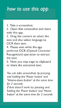 Copy Text On Screen APK screenshot 1