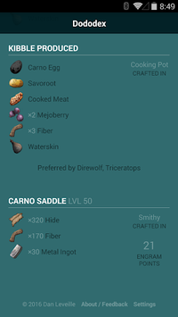 Dododex: Ark Survival Evolved APK screenshot 1