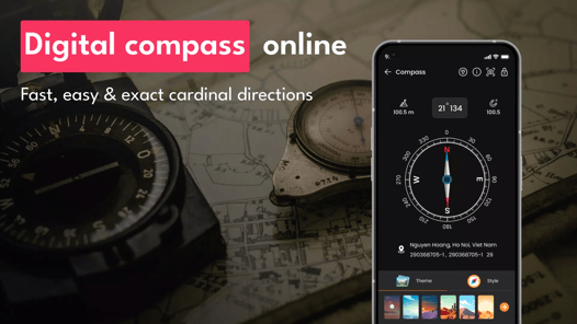 Real Compass: Direction Finder APK screenshot 1