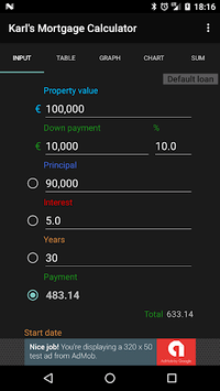 Karl's Mortgage Calculator APK screenshot 1