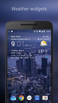 Transparent clock & weather APK screenshot 1