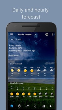 Transparent clock & weather APK screenshot 1
